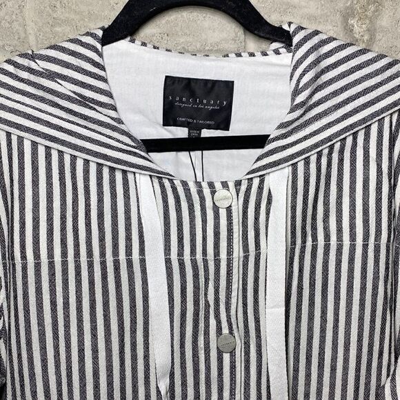 NWT MSRP $149 Sanctuary Nova Linen Hooded Jacket Women's Size Large - Picture 8 of 12